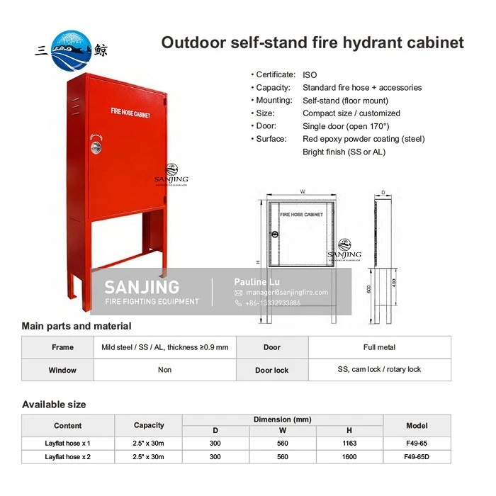 Outdoor self-stand fire hydrant cabinet (2)